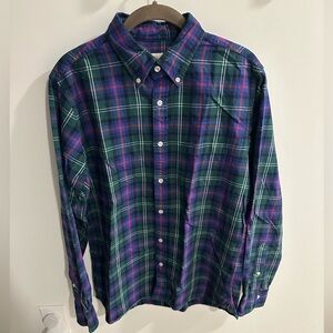 Brooks Brothers Red Fleece Flannel Button-Down in Plaid, size: M